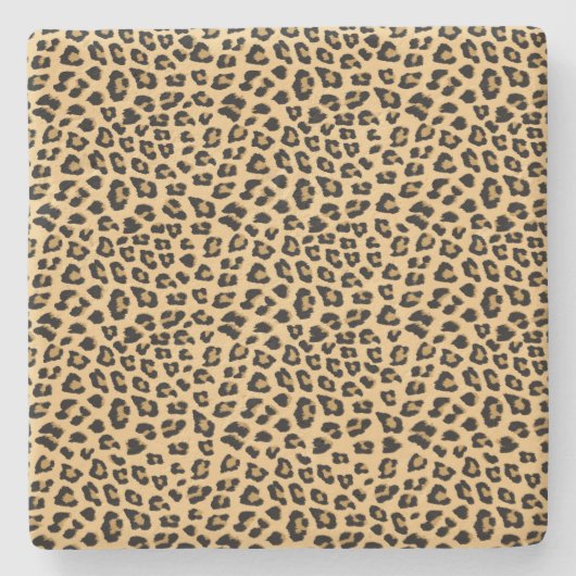 Leopard-Druckmuster Steinuntersetzer (Vorderseite)
