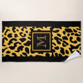 Leopard-Druckmuster Strandtuch (Vorderseite)