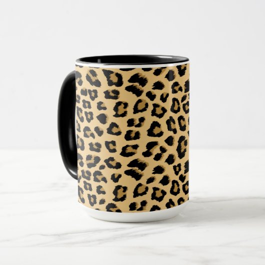 Leopard-Druckmuster Tasse (Vorderseite Links)