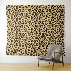 Leopard-Druckmuster Wandteppich