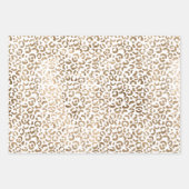 Leopard-Druckstreifen aus Red Gold Glitzer Geschenkpapier Set (Vorderseite 3)