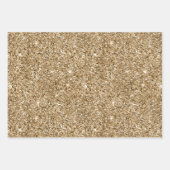 Leopard-Druckstreifen aus Red Gold Glitzer Geschenkpapier Set (Vorderseite 2)