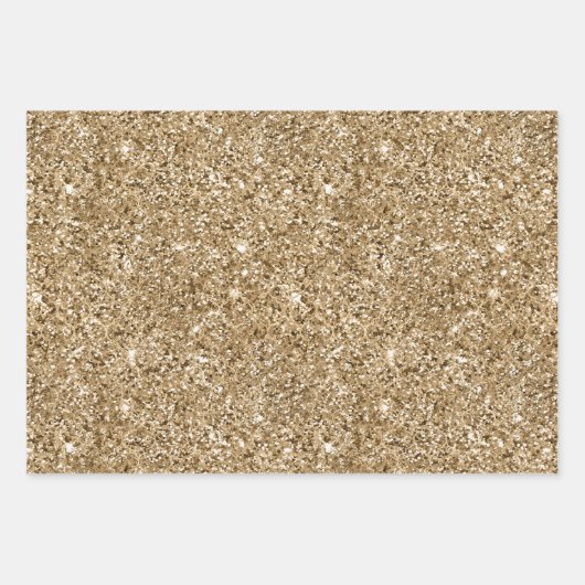 Leopard-Druckstreifen aus Red Gold Glitzer Geschenkpapier Set (Vorderseite 2)