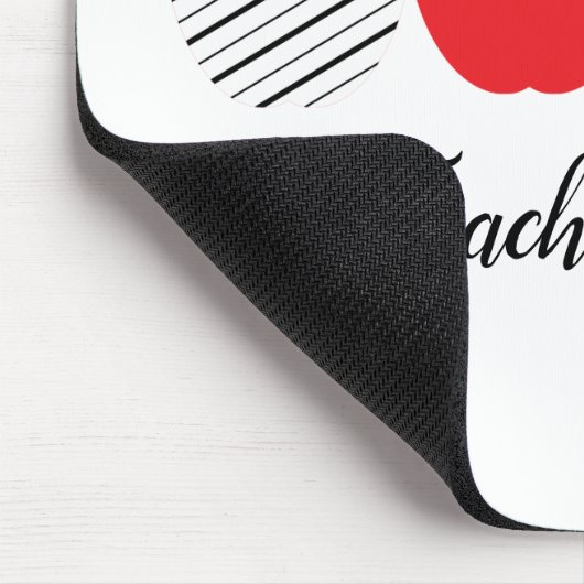 Leopard druckt Red Apple Lehrer zurück zur Schule Mousepad (Ecke)