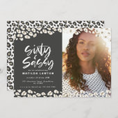Leopard druckt sechzig und sassy 60. Geburtstag Fo (Vorne/Hinten)