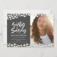Leopard druckt sechzig und sassy 60. Geburtstag Fo