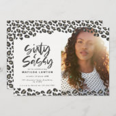 Leopard druckt sechzig und sassy 60. Geburtstag Fo (Vorne/Hinten)