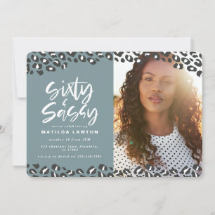 Leopard druckt sechzig und sassy 60. Geburtstag Fo