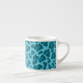 Leopard Drucktöne von Blau Espressotasse (Rechts)