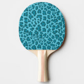 Leopard Drucktöne von Blau Tischtennis Schläger (Rückseite)