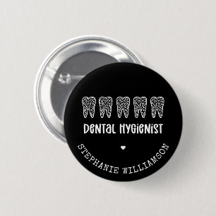 Leopard-Druckzähne für Dentalhygiene Button