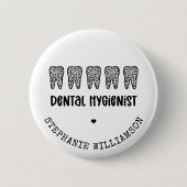 Leopard-Druckzähne für Dentalhygiene Button (Vorderseite)