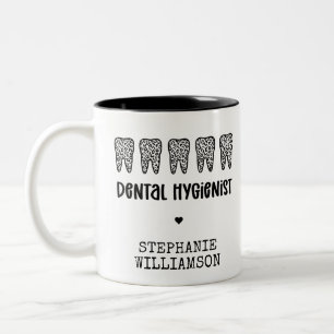 Leopard-Druckzähne für Dentalhygiene Zweifarbige Tasse