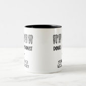 Leopard-Druckzähne für Dentalhygiene Zweifarbige Tasse (Mittel)