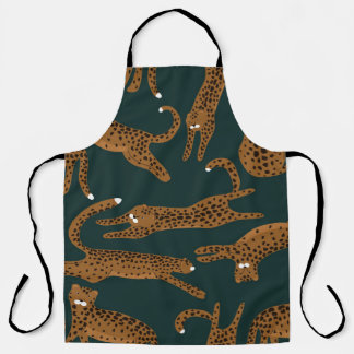 Leopard-Dschungel: Tierprint Vintage. Schürze