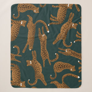 Leopard Dschungel: Tierprint Vintage. Sherpadecke