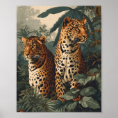 Leopard-Dschungel: Vintag Poster (Vorne)