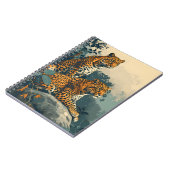 Leopard Dschungel: Vintage Postkarte Notizblock (Linke Seite)