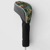 Leopard-Dschungel-Wald-Illustration Nahtloses Must Golf Headcover (angewinkelt)