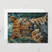 Leopard durchbrechen postkarte (Vorne/Hinten)
