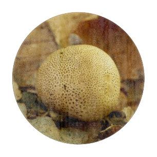 Leopard Earthball Fungus Glass Chopping Board Schneidebrett