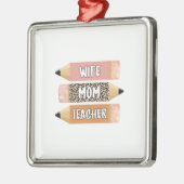 Leopard Ehefrau Mama Lehrer Ornament Aus Metall (Links)