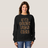 Leopard Eighth 8th Grade Vibes Only Back To School Sweatshirt (Vorne ganz)