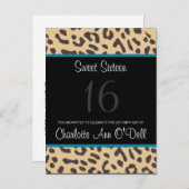 Leopard, Einladung zum Geburtstag (Vorne/Hinten)