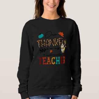 Leopard Eins Dankbarer Kindergartenlehrer Erntedan Sweatshirt
