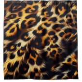 Leopard Elegance: Ein Duvet, der die Show stiehlt Duschvorhang (Vorderseite)