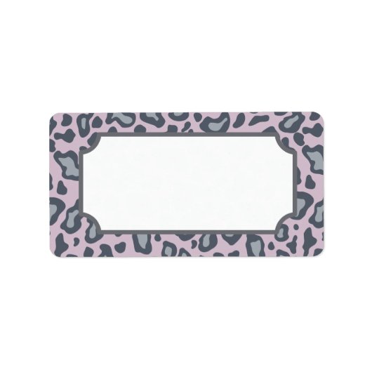Leopard-Etikette Adressaufkleber (Vorne)