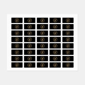 Leopard-¥ Etiketten (Blatt)