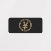 Leopard-¥ Etiketten (Design 1)