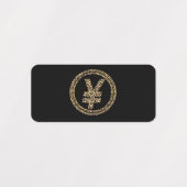 Leopard-¥ Etiketten (Design 2)