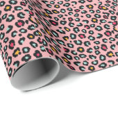 Leopard Exotic: farbenfroher Nahtloser Spaß. Geschenkpapier (Rolleneckpunkt)