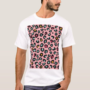 Leopard Exotisch: Farbige nahtlose Freude. T-Shirt