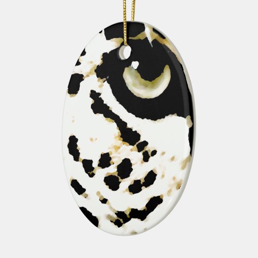 Leopard Eye Keramikornament (Links)