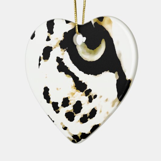 Leopard Eye Keramikornament (Links)