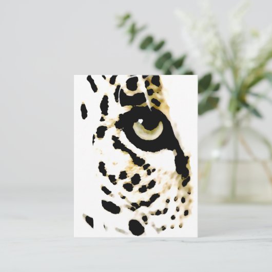 Leopard Eye Postkarte (Stehend Vorderseite)