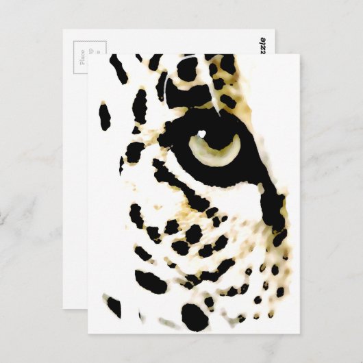 Leopard Eye Postkarte (Vorne/Hinten)