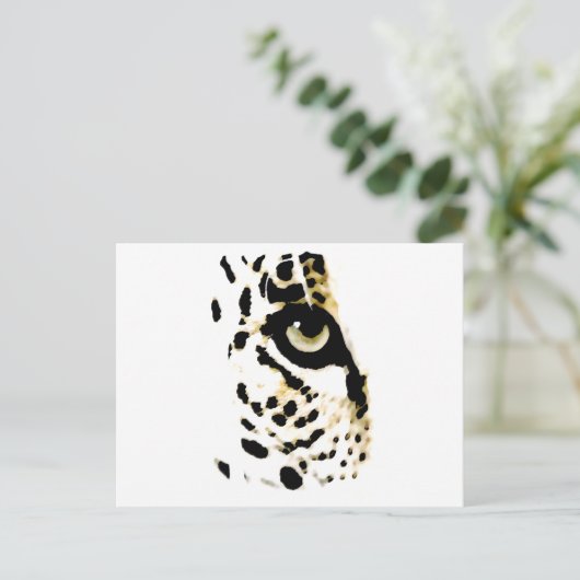 Leopard Eye Postkarte (Stehend Vorderseite)