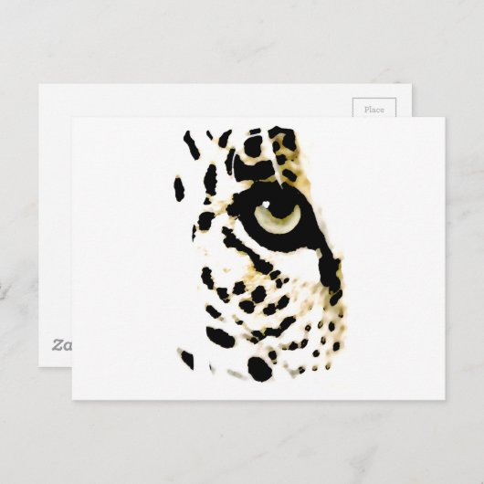Leopard Eye Postkarte (Vorne/Hinten)
