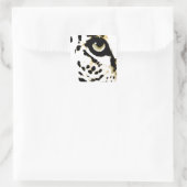 Leopard Eye Quadratischer Aufkleber (Tasche)