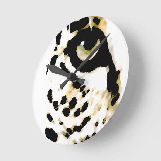 Leopard Eye Runde Wanduhr (Winkel)