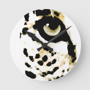 Leopard Eye Runde Wanduhr