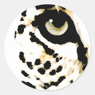 Leopard Eye Runder Aufkleber
