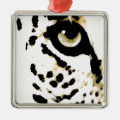 Leopard Eye Silbernes Ornament (Vorne)