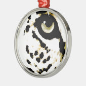 Leopard Eye Silbernes Ornament (Links)