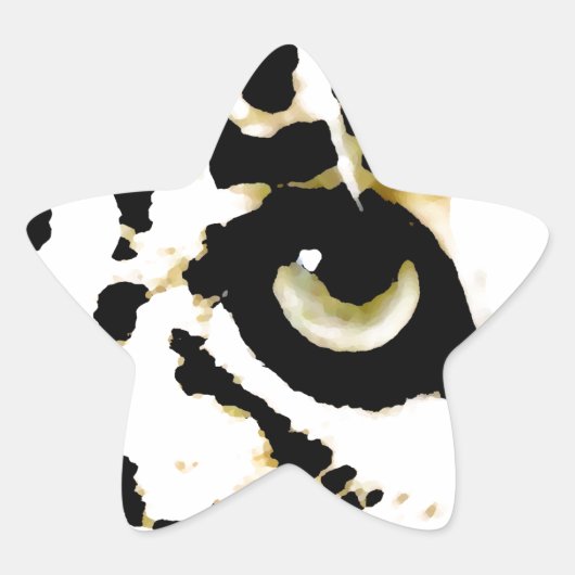 Leopard Eye Stern-Aufkleber (Vorderseite)