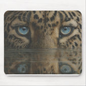 Leopard Eyes Above Water Artwork Mousepad (Vorne)